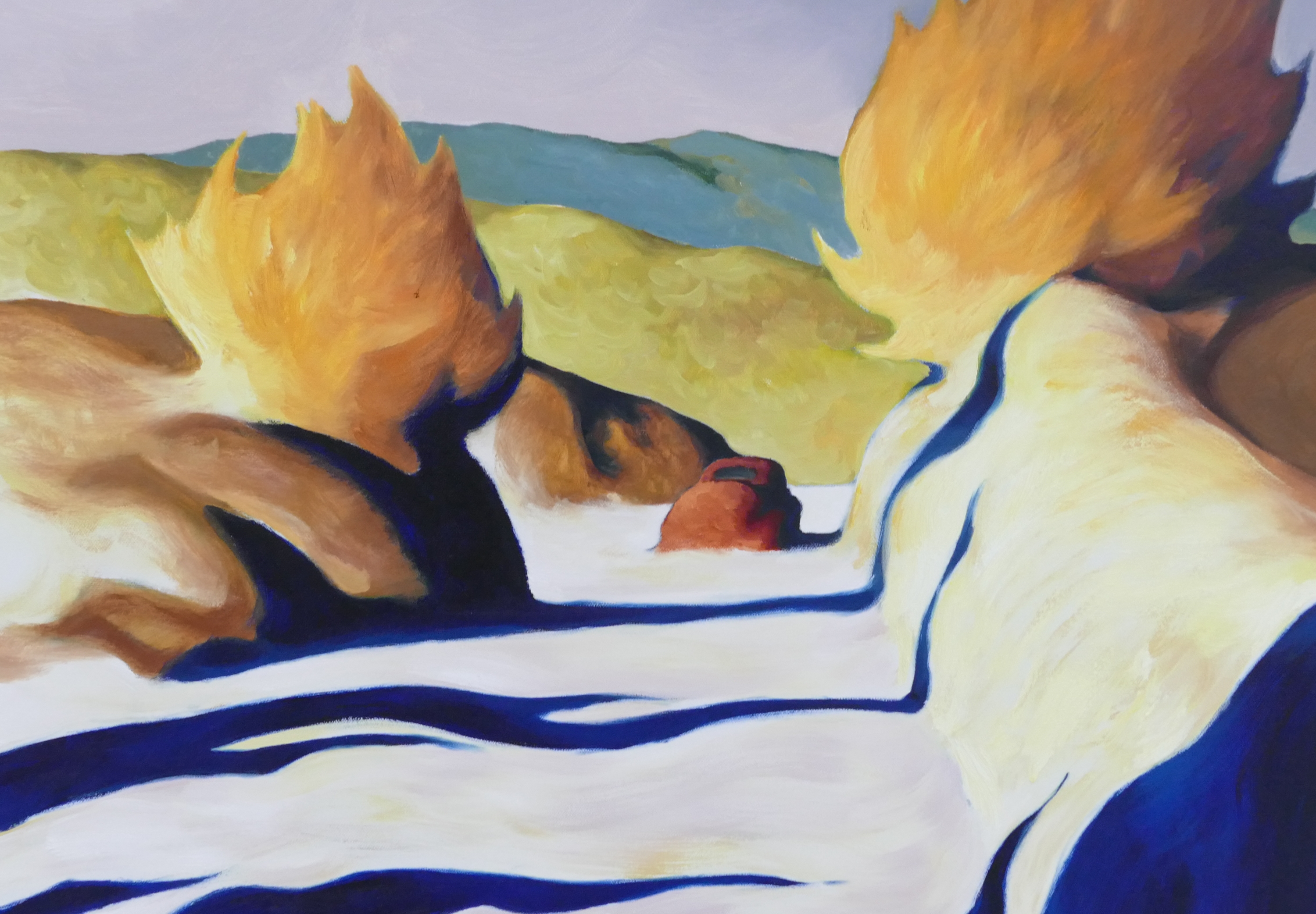 Artwork by Z.Z. Wei, Red Car (Shadows) 2003, Made of Oil on Canvas