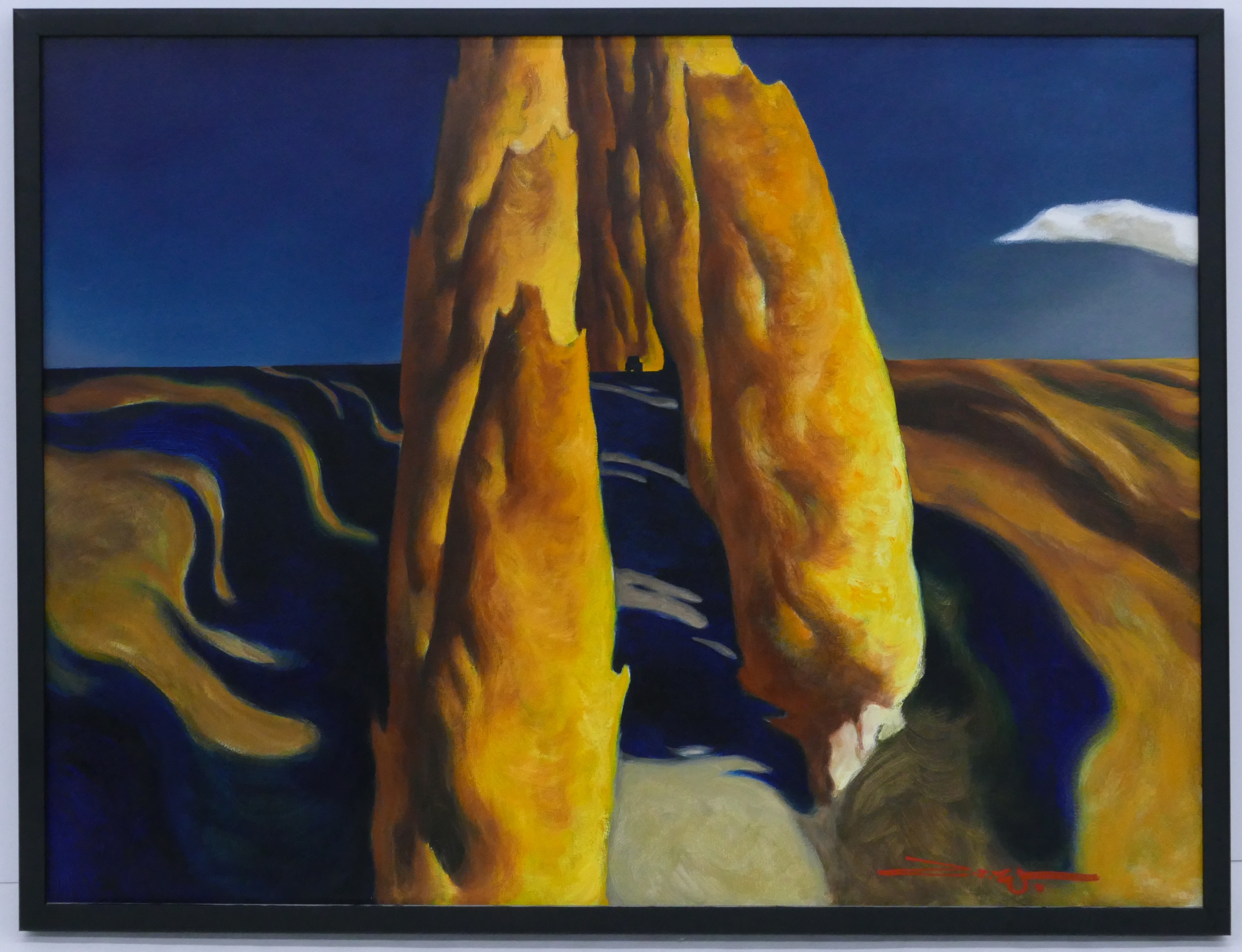 Artwork by Z.Z. Wei, Golden Poplars 2003, Made of Oil on Canvas