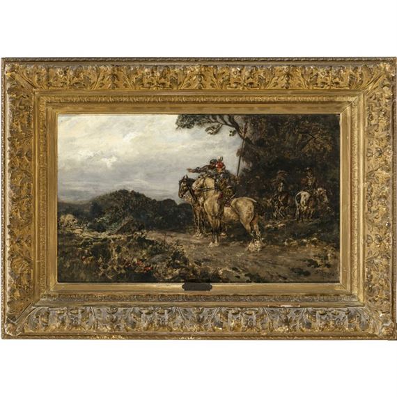 Edelleute in Rüstung auf Beobachtungskurs by Gustav Eggena