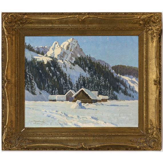 Winterlandschaft im Gebirge by Lonny von Plänckner