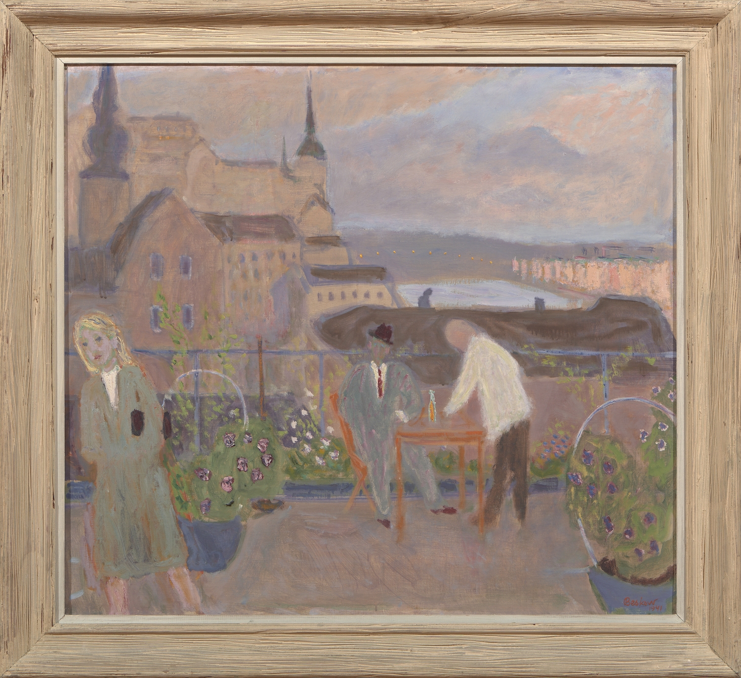 Artwork by Bo Beskow, On The Terrace, Made of oil on canvas
