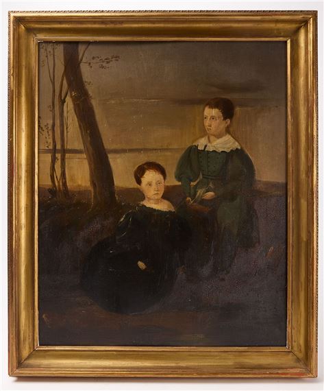 Portrait of Boy and Girl by American School, 18th Century