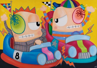 Artwork by Debbie Reda, Let's Crush, Made of oil on canvas