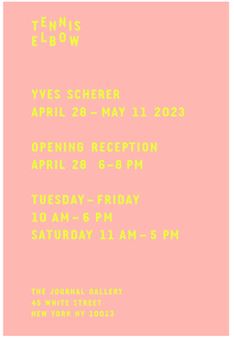 Yves Scherer - The Journal Gallery