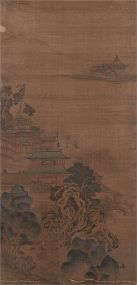 A PALACE AND LANDSCAPE PAINTING by Qiu Ying, 1965