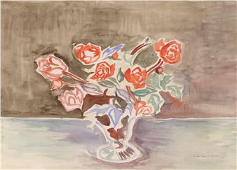 Roses in a Glass Vase - Patricia Rhodes