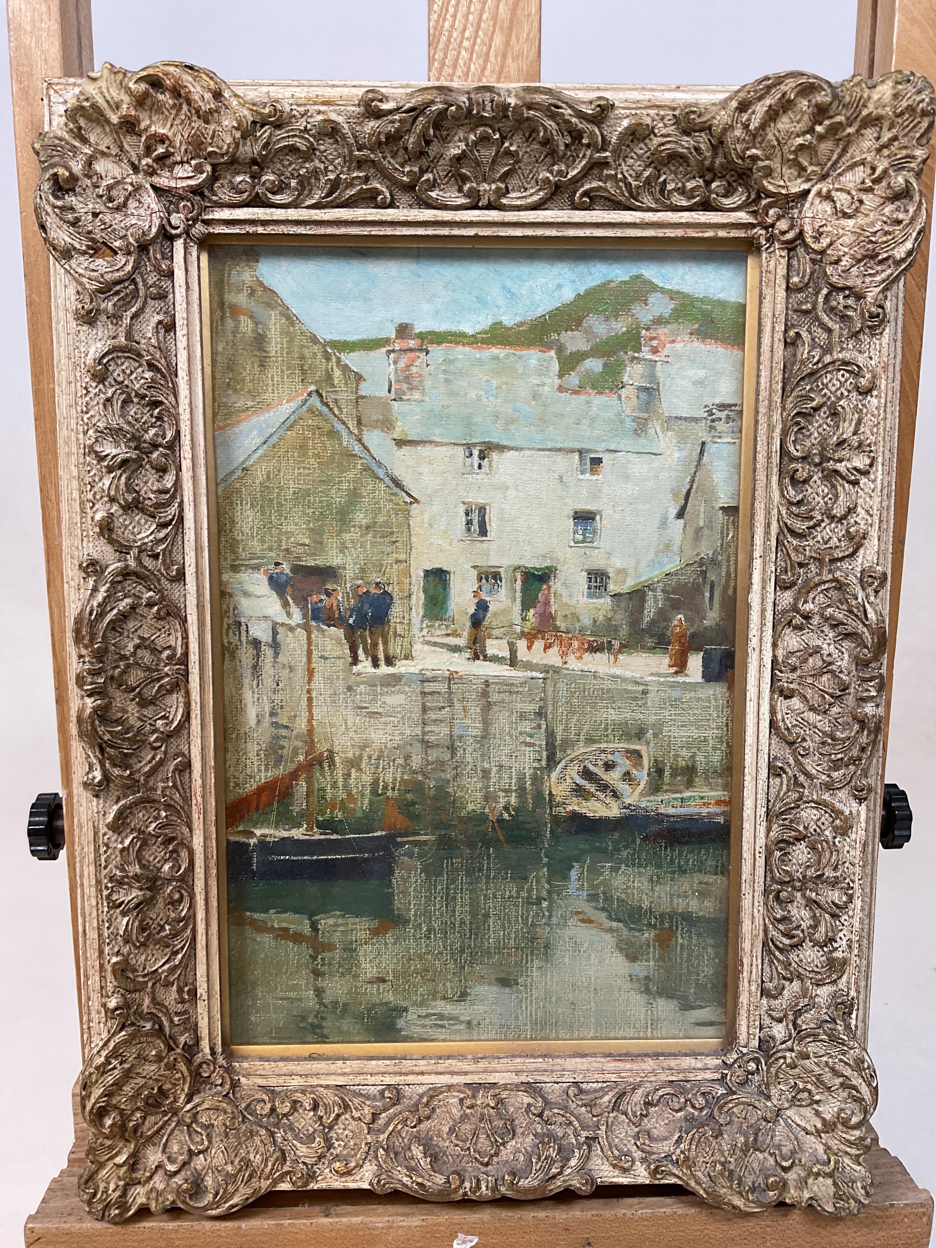 Artwork by Cyril Lavenstein, Polperro, Made of oil on board