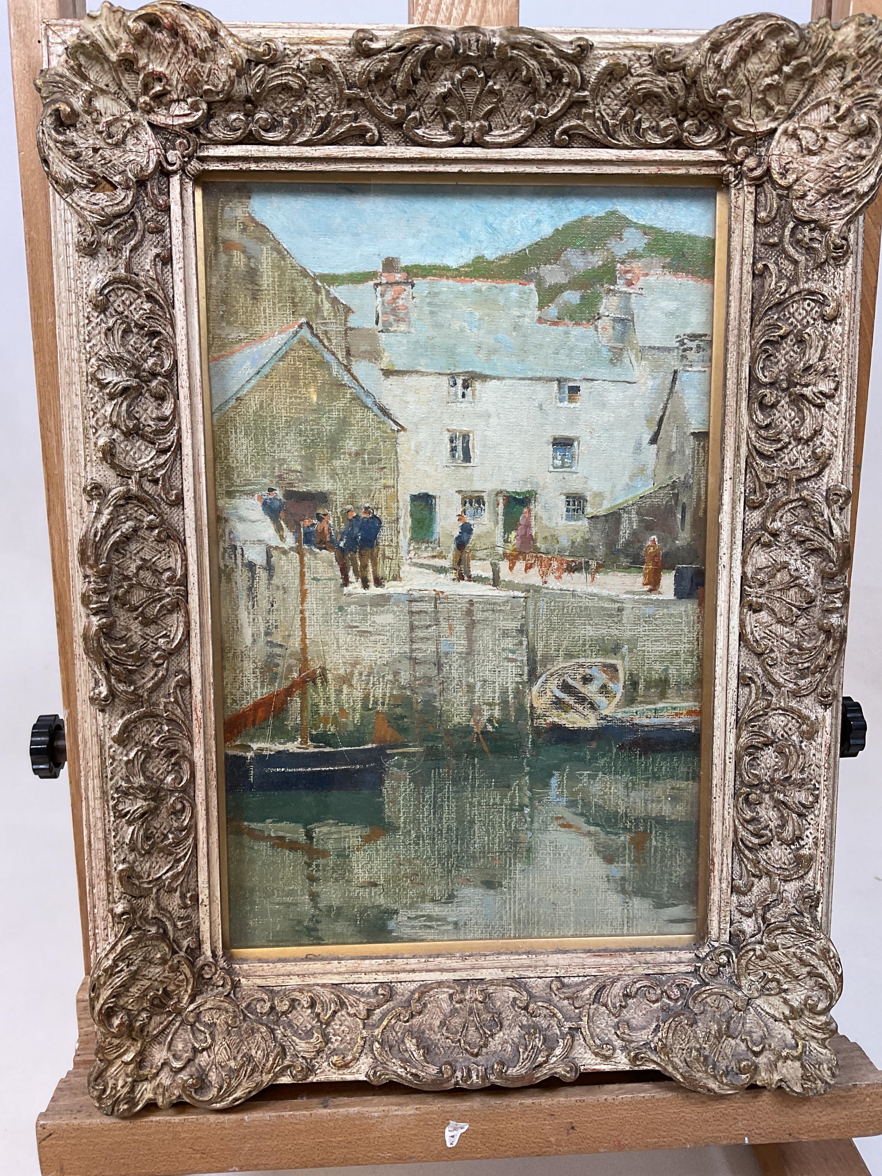 Artwork by Cyril Lavenstein, Polperro, Made of oil on board