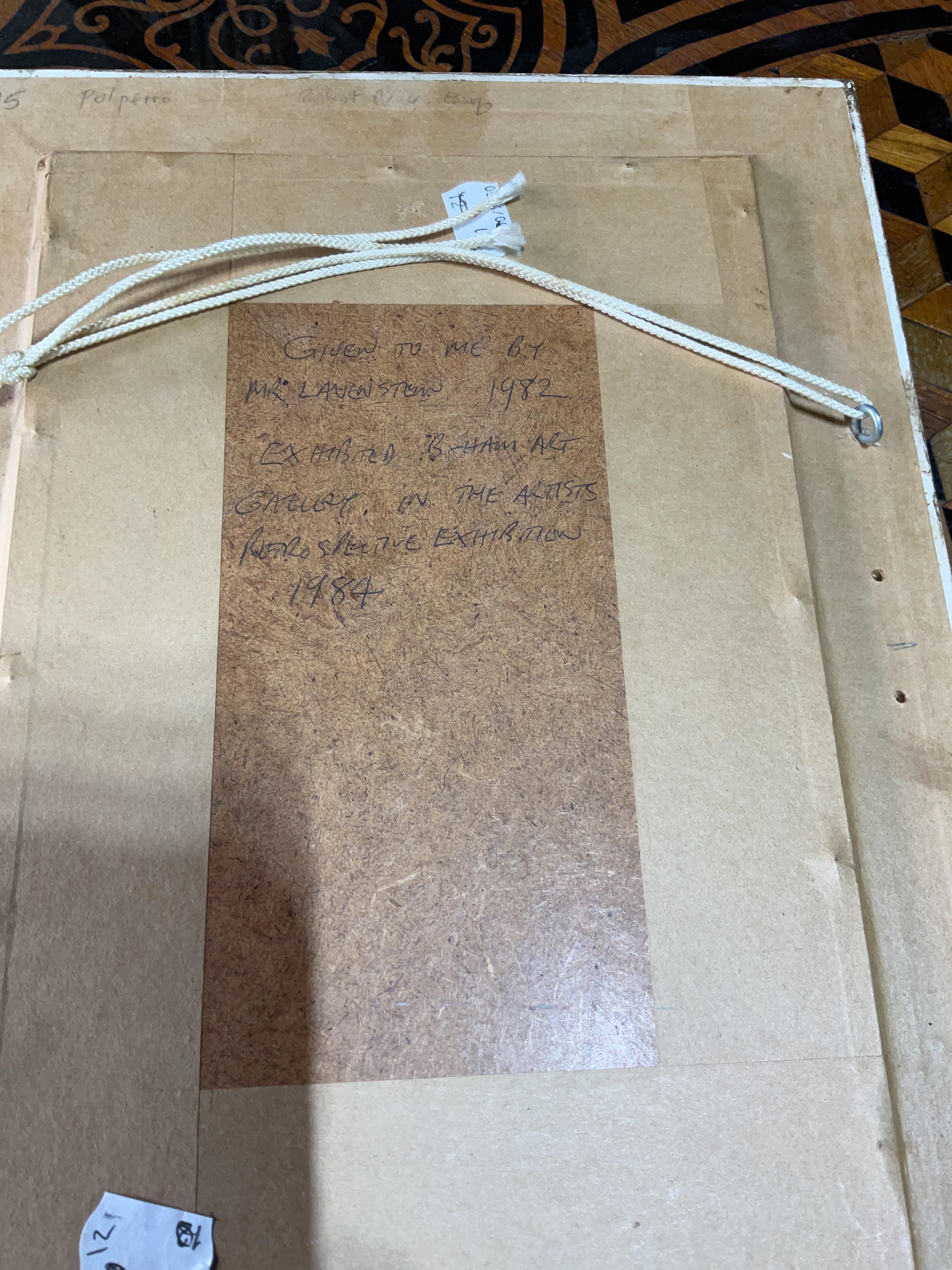 Artwork by Cyril Lavenstein, Polperro, Made of oil on board