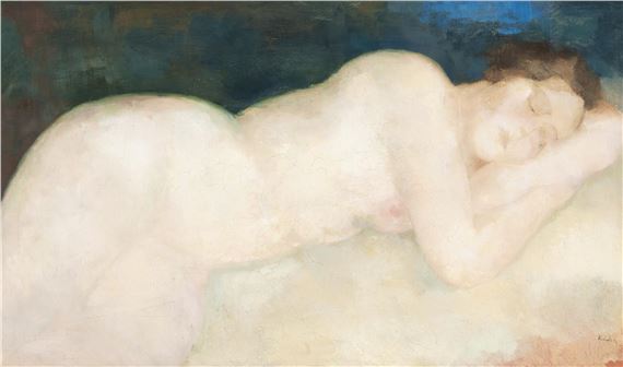 Reclining Nude by Toon Kelder, 1892