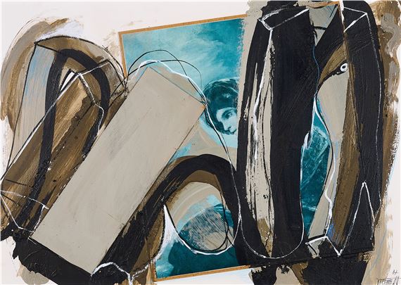 Gouache zu Goya-Bild. by Wolf Vostell, 1987