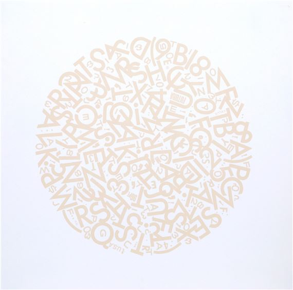 THE ALPHABET (BEIGE) by Jules Engel, 1970