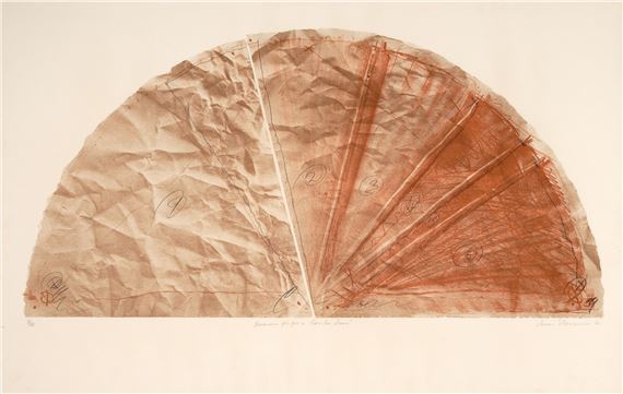 Brown Paper and Conte Fan by Tim Storrier, 1981