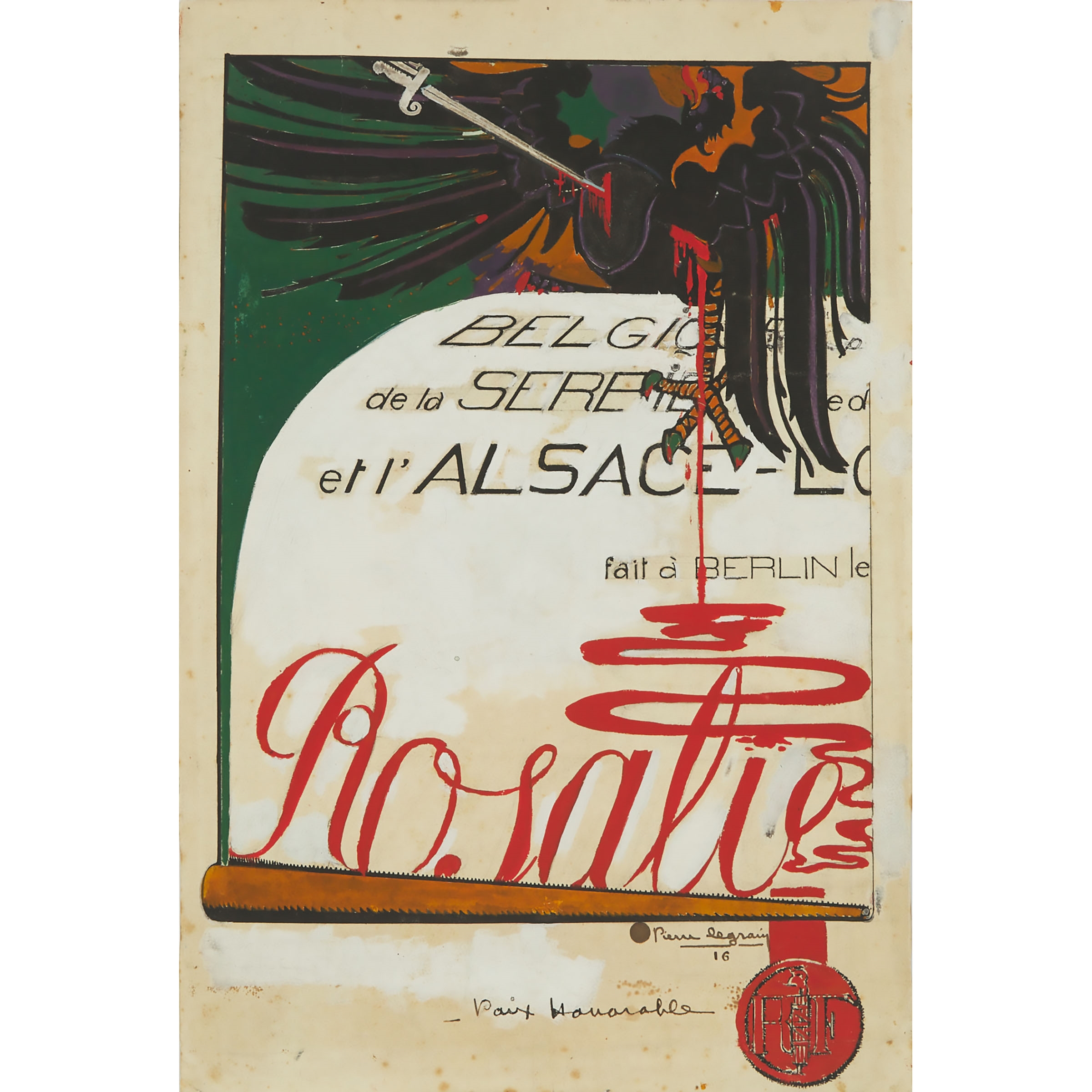 ROSALIE, WORLD WAR I MAGAZINE COVER DESIGN, 1916 - Pierre Legrain