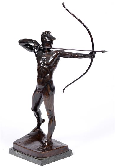 A German  of The Archer, cast from a model by by Ernst Moritz Geyger