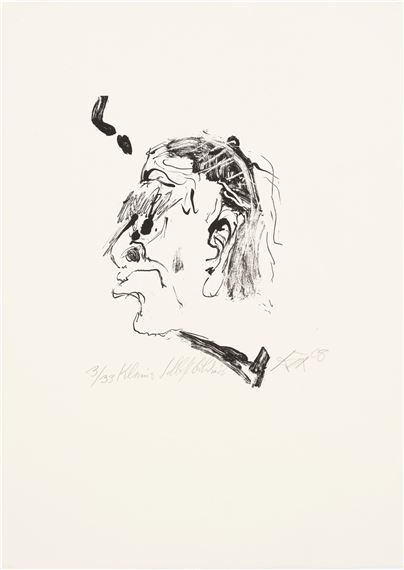 Kleines Selbstbildnis (im Profil, nach links), 1968 by Otto Dix, 1968