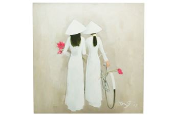 SCHOOLGIRLS WITH BICYCLE - Ha Huynh My