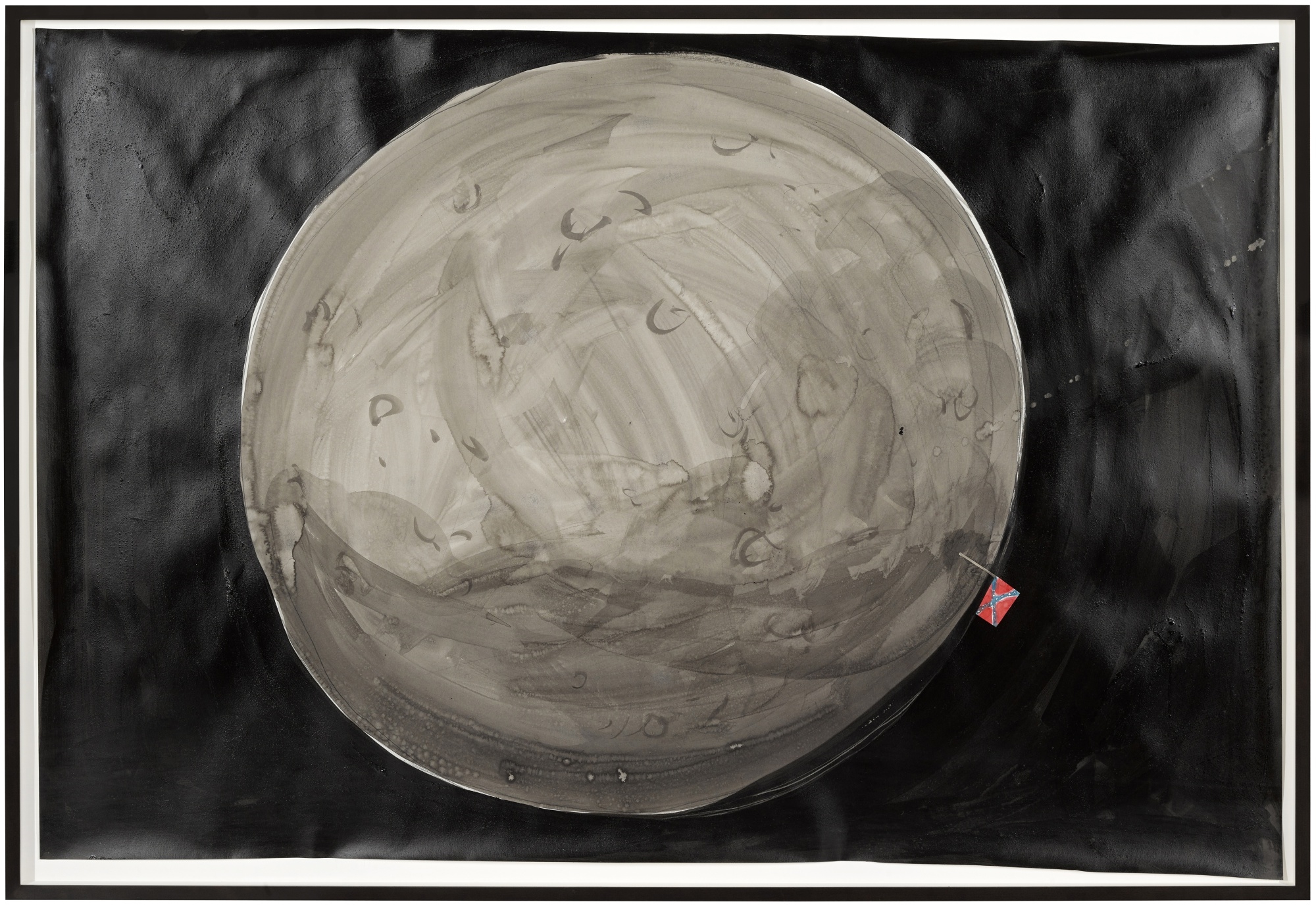 Artwork by Kara Walker, Soon, Made of graphite, ink, watercolour and paper collage on paper