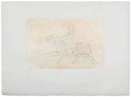 Artwork by Ali Kazim, Sher Khan, Made of Etching on paper