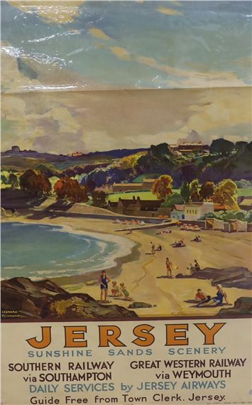 Jersey; Sunshine, Sands, Scenery by Leonard Richmond, 1937