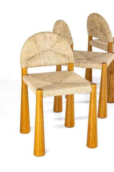 Sei sedie mod. Toscanella by Alessandro Becchi, 1970