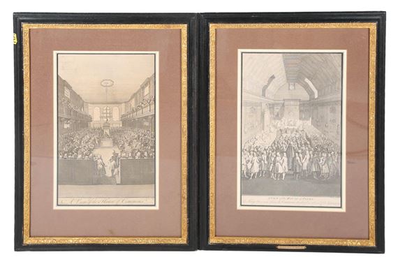 House of Commons, House of Peers by Benjamin Cole, 1755