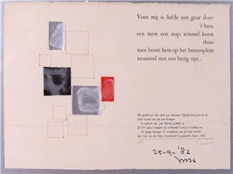 Collage met gedicht - Sybren Ridsert van den Berg