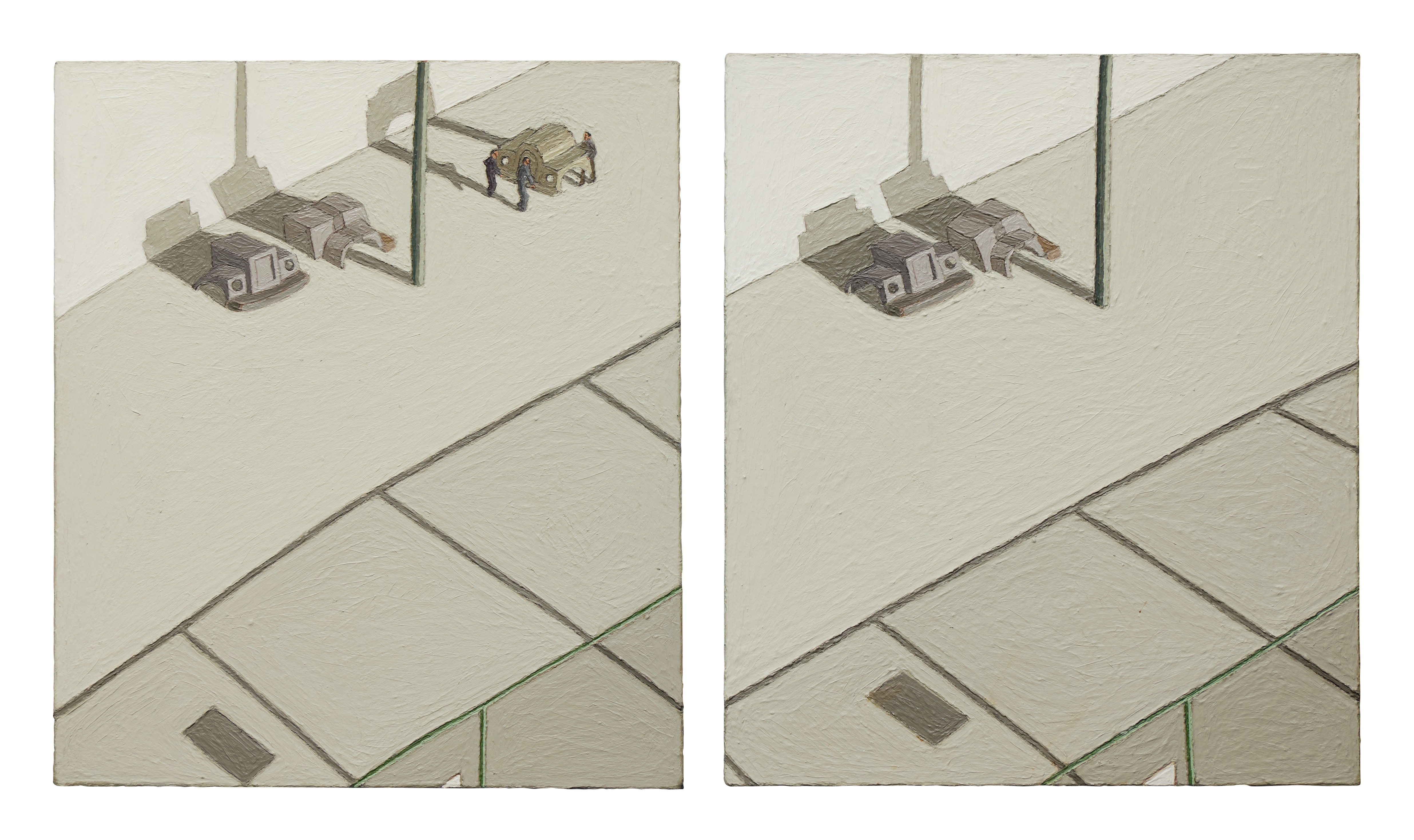 Matt Reed | Untitled 3: Figures with Dog Houses | MutualArt