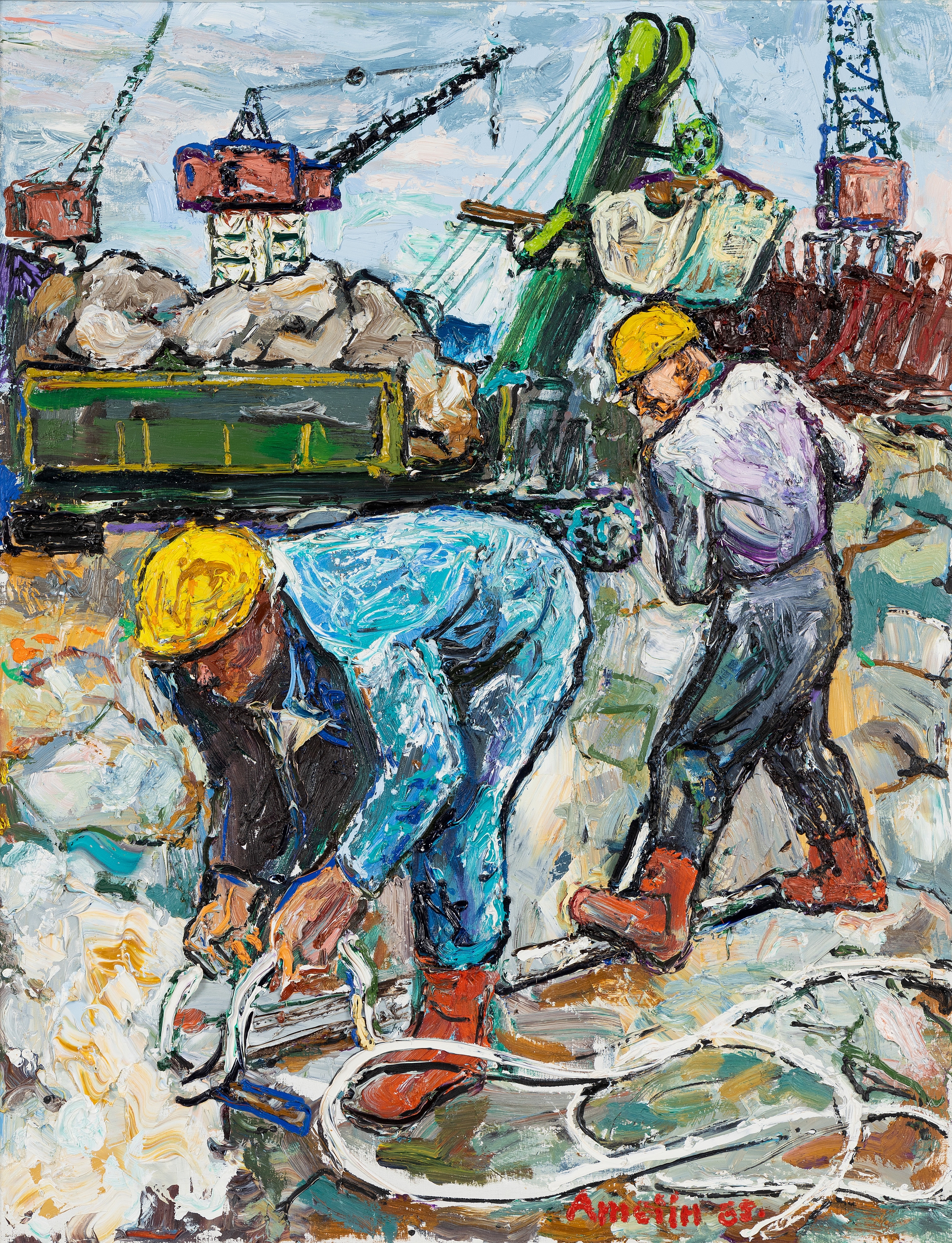 Albin Amelin | Men in work | MutualArt