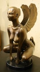 Artwork by Darcy Gould, Sphinx, Made of Bronze, Marble