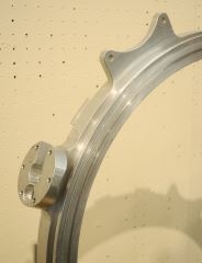 Artwork by Darcy Gould, Untitled, Made of Aluminum ,Copper & Oak Plinth