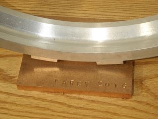 Artwork by Darcy Gould, Untitled, Made of Aluminum ,Copper & Oak Plinth