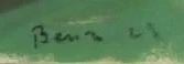 Ben Benn signature on Pastel on Paper, 1923.