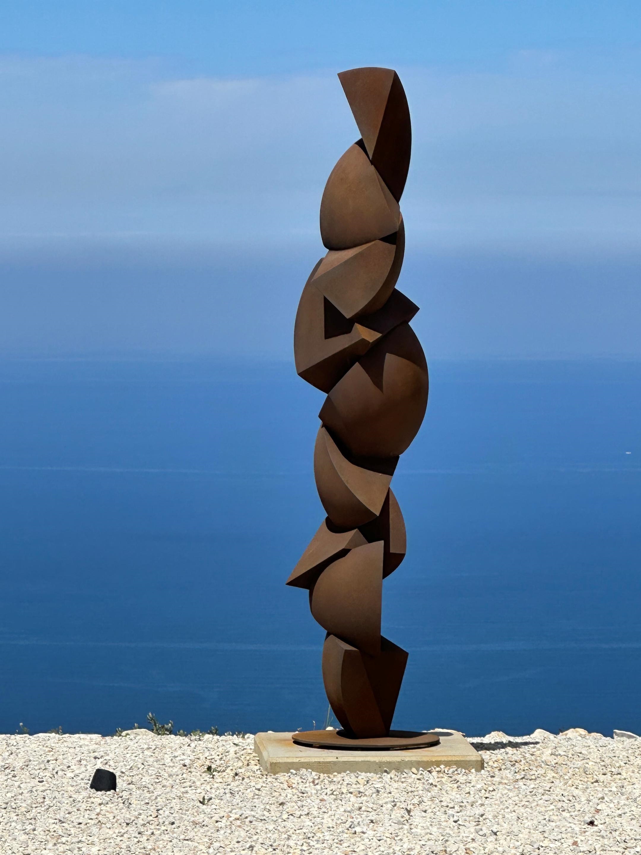 Artwork by Anachar Basbous, TOTEM, Made of corten steel