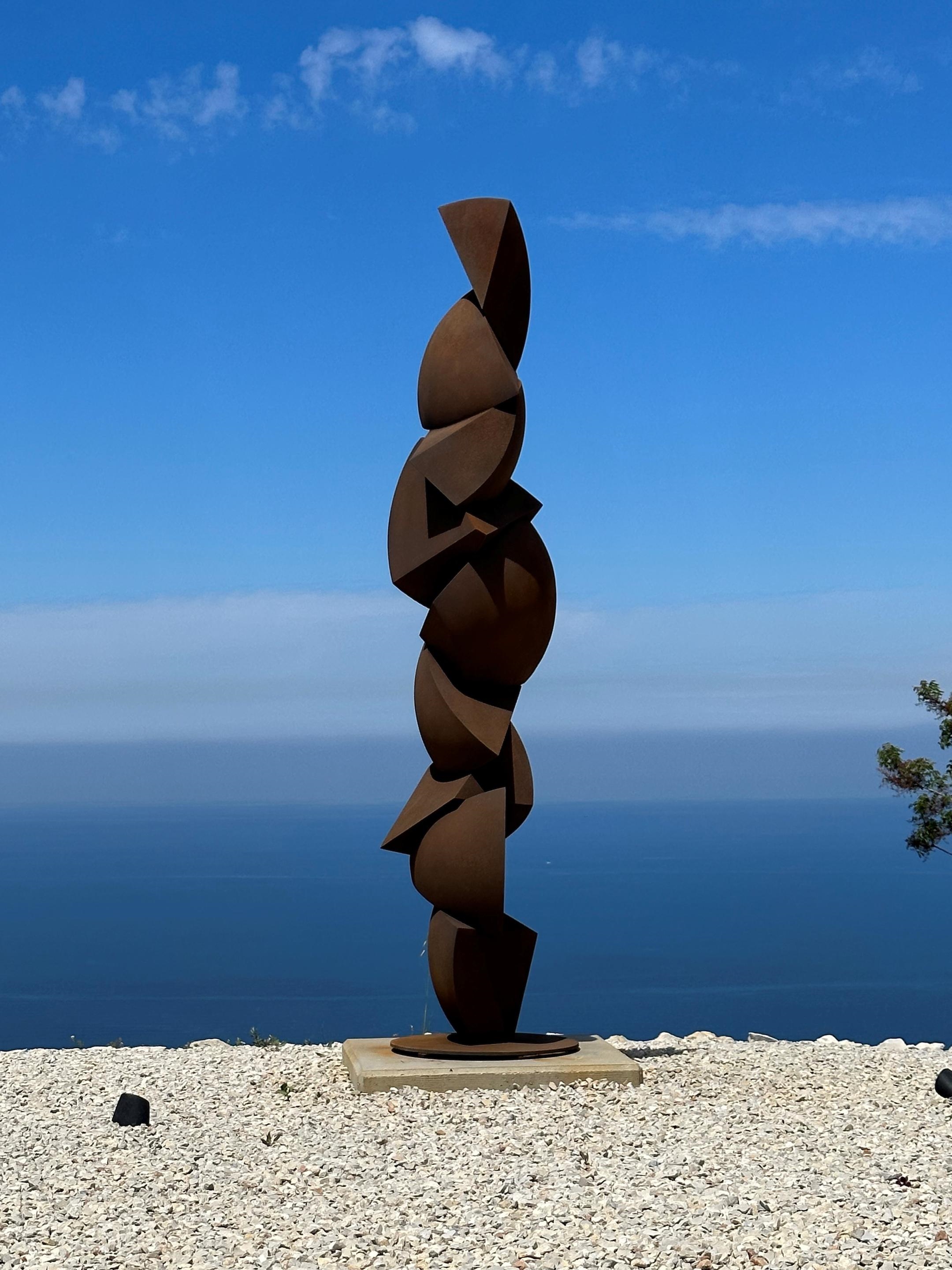 Artwork by Anachar Basbous, TOTEM, Made of corten steel