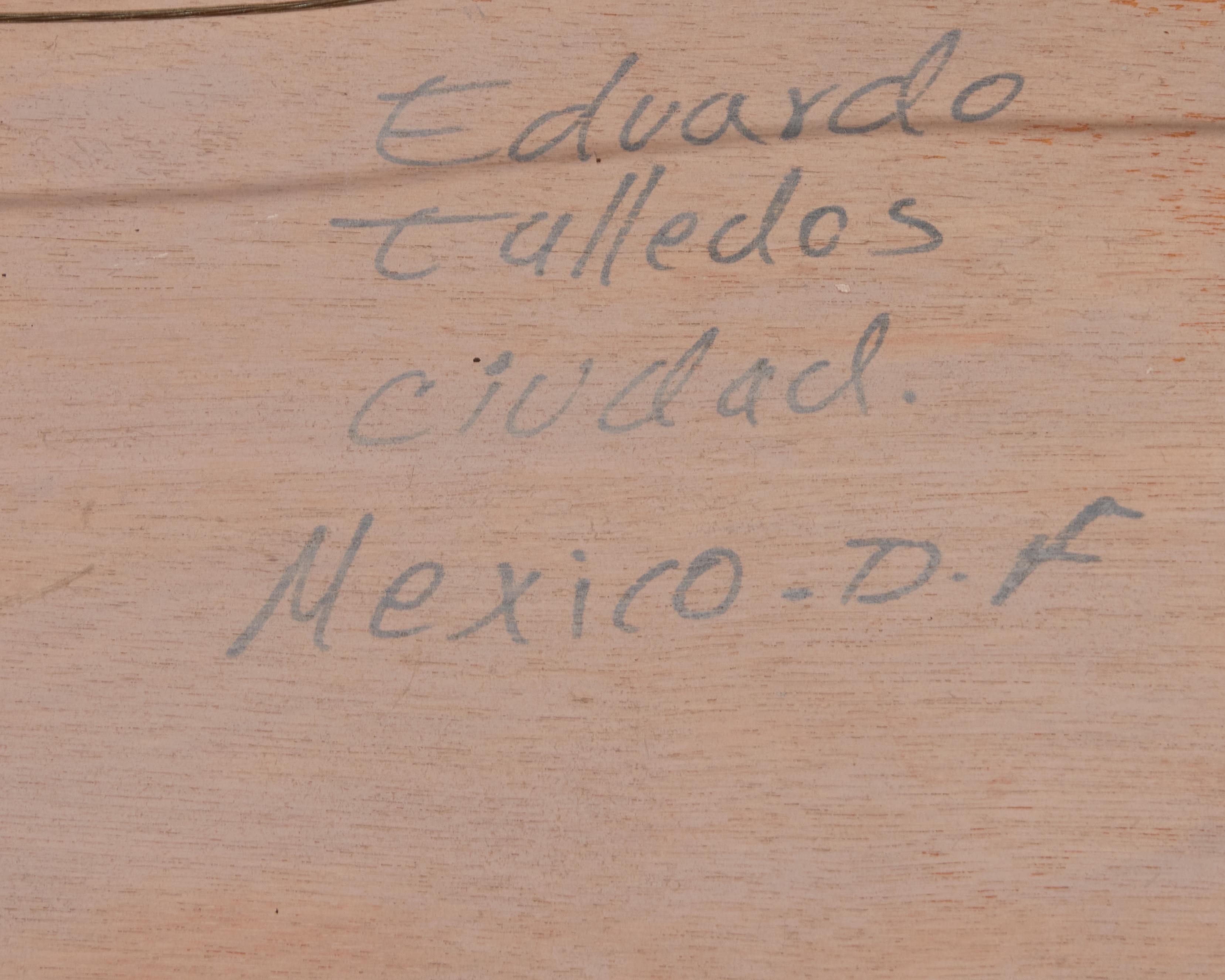 Artwork by Eduardo Talledos, "Ciudad,", Made of Mixed media on wood panel