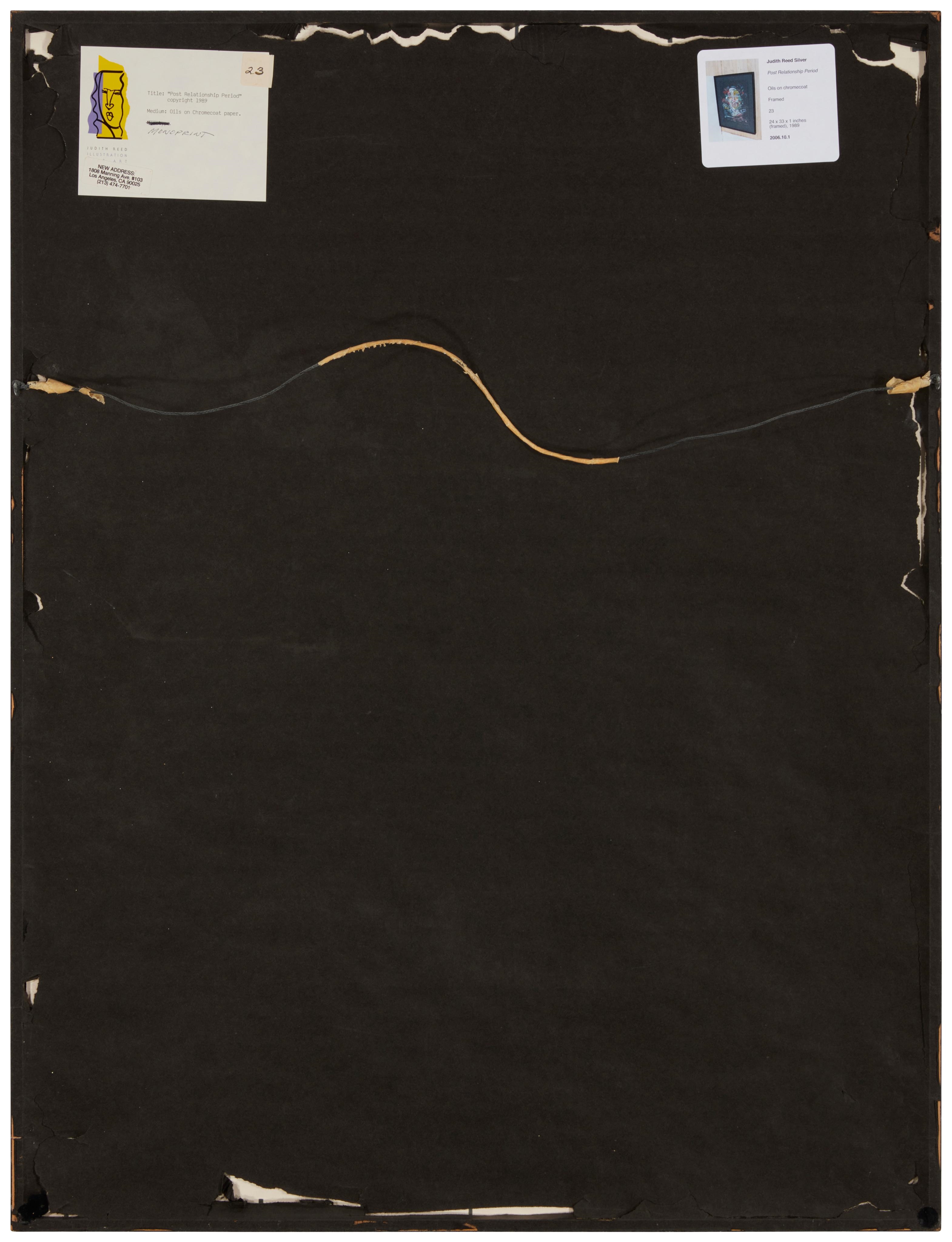 Artwork by Judith Reed, "Post Relationship Period,", Made of Oil on black chrome-coat paper