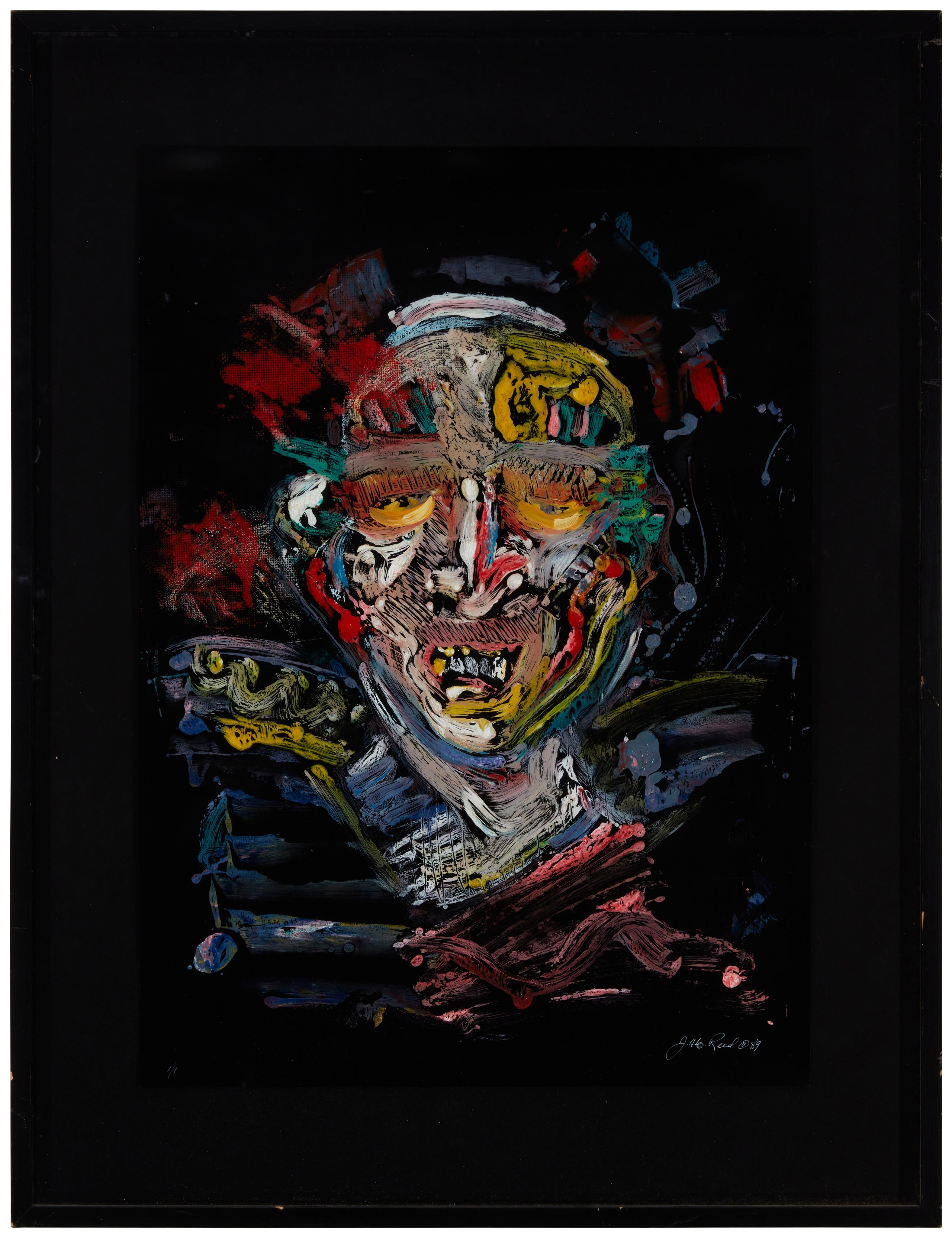 Artwork by Judith Reed, "Post Relationship Period,", Made of Oil on black chrome-coat paper