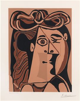 Pablo Picasso、FEMME AU CHAPEAU、海外版希少レゾネ