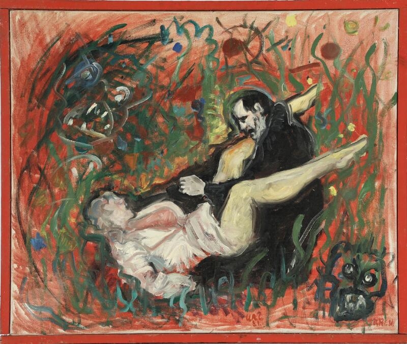 Artwork by Ursula Klara Reuter Christiansen, Leda og Svanen, Made of Oil on canvas