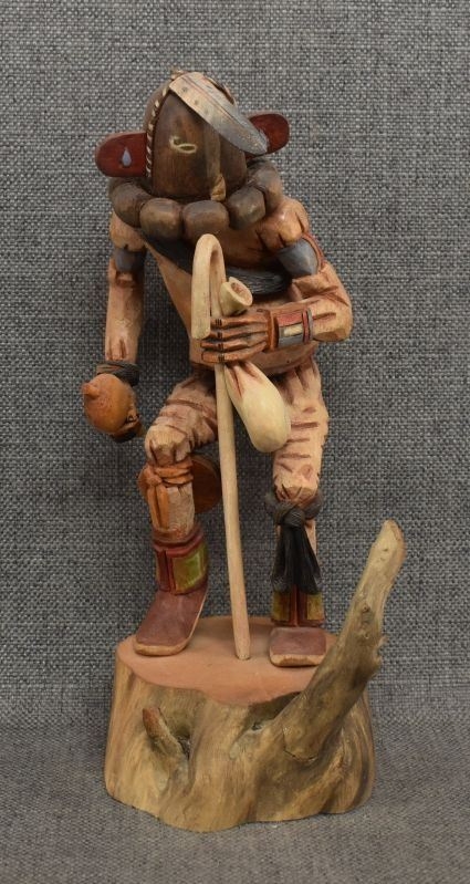 Artwork by Kevin Crook, HOPI INDIAN KACHINA, Made of Hand carved and painted cotton wood