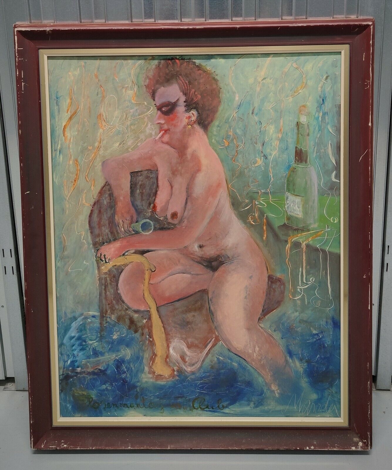Artwork by Johnny Masada, MARDI GRAS, Made of oil