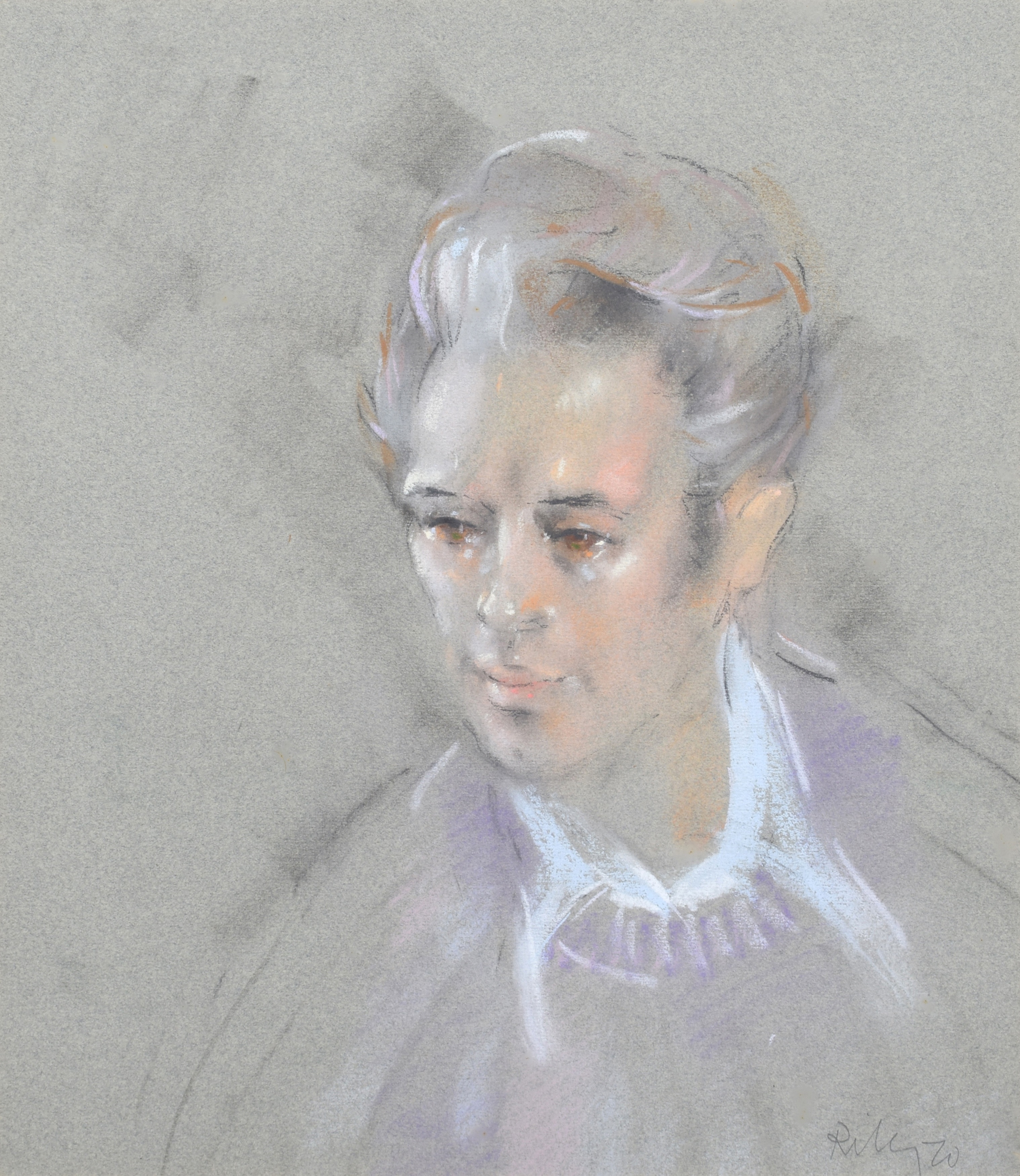 Harold Riley | Male portrait (1970) | MutualArt