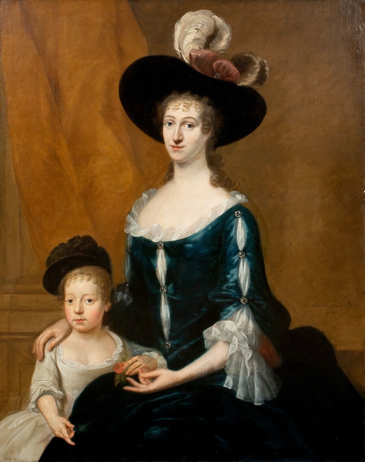 Artwork by Dominicus van der Smissen, PORTRAIT OF LADY TYLNEY OIL PAINTING, Made of oil on canvas