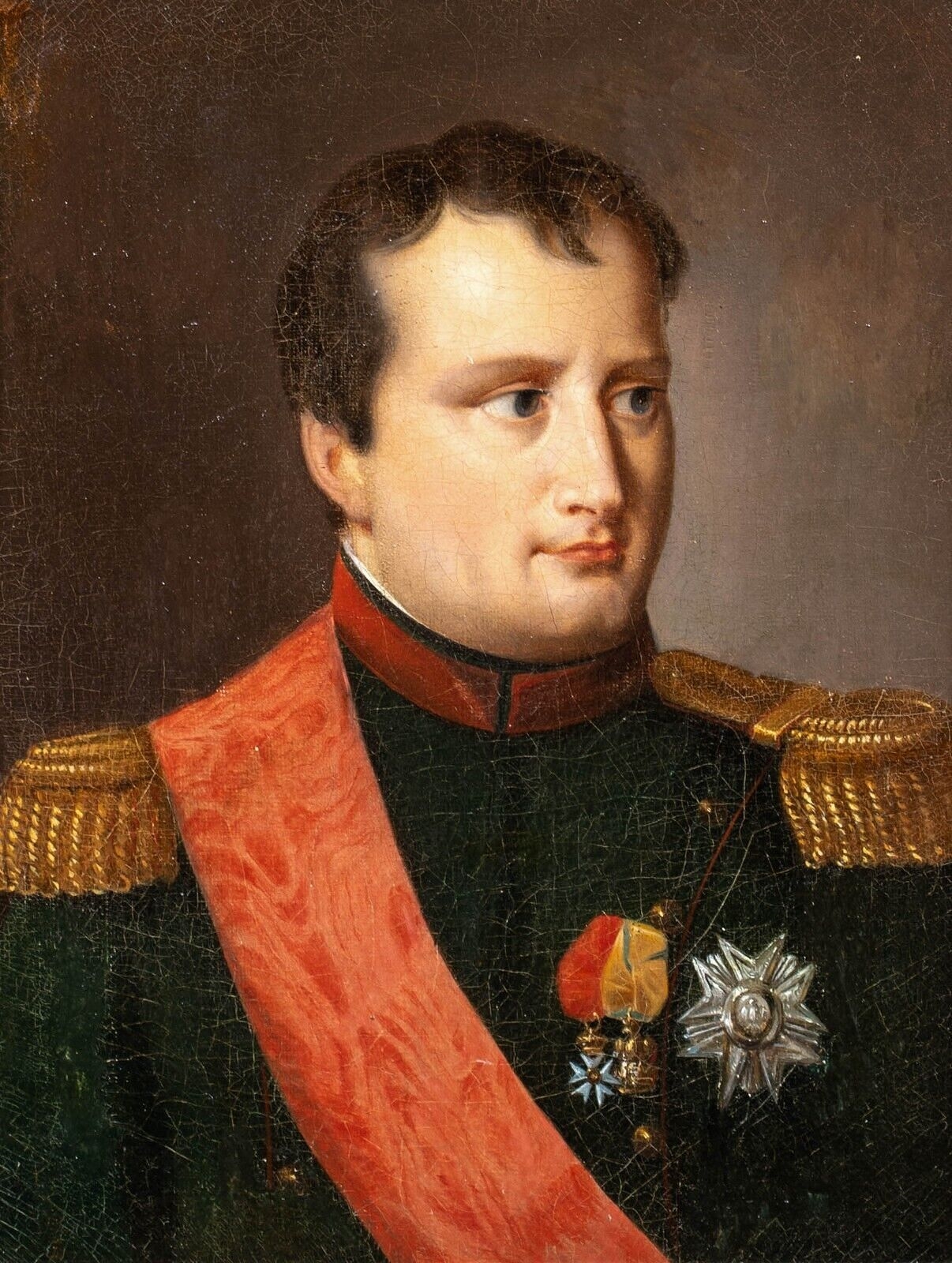 PORTRAIT OF NAPOLEON BONAPARTE OIL PAINTING by French School, 19th Century, 19th century