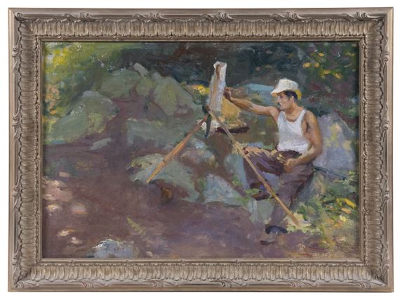 Edward Brodney | Portrait of Ralph Ayer Painting Plein Air (Circa 1940s ...