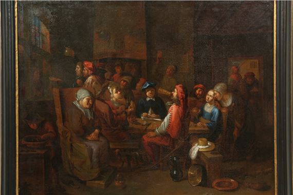 Gillis van Tilborgh the Younger | Raucous Tavern Scene with Fourteen ...