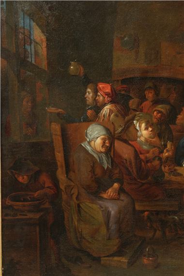 Gillis van Tilborgh the Younger | Raucous Tavern Scene with Fourteen ...