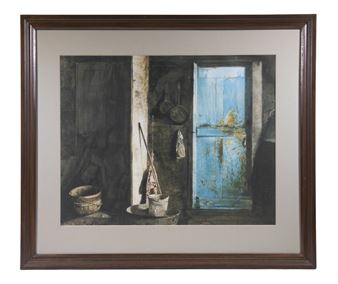 Andrew Wyeth、WITCH DOOR、希少画集画、新品高級額、額装付 Andrew Wyeth、WITCH DOOR、希少画集画、新品高級額、額装付