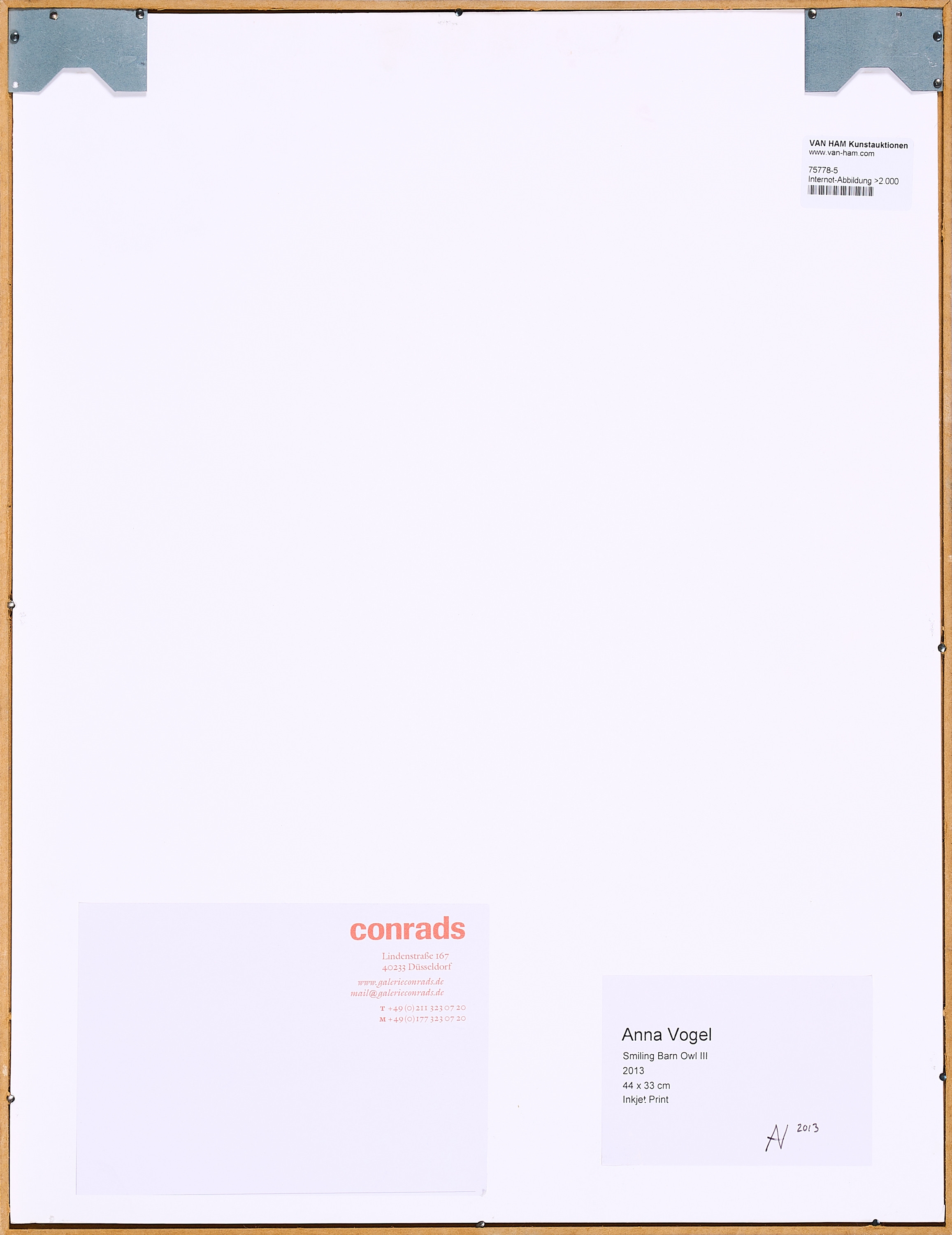 Artwork by Anna Vogel, Smiling Barn Owl III., Made of Inkjet - print